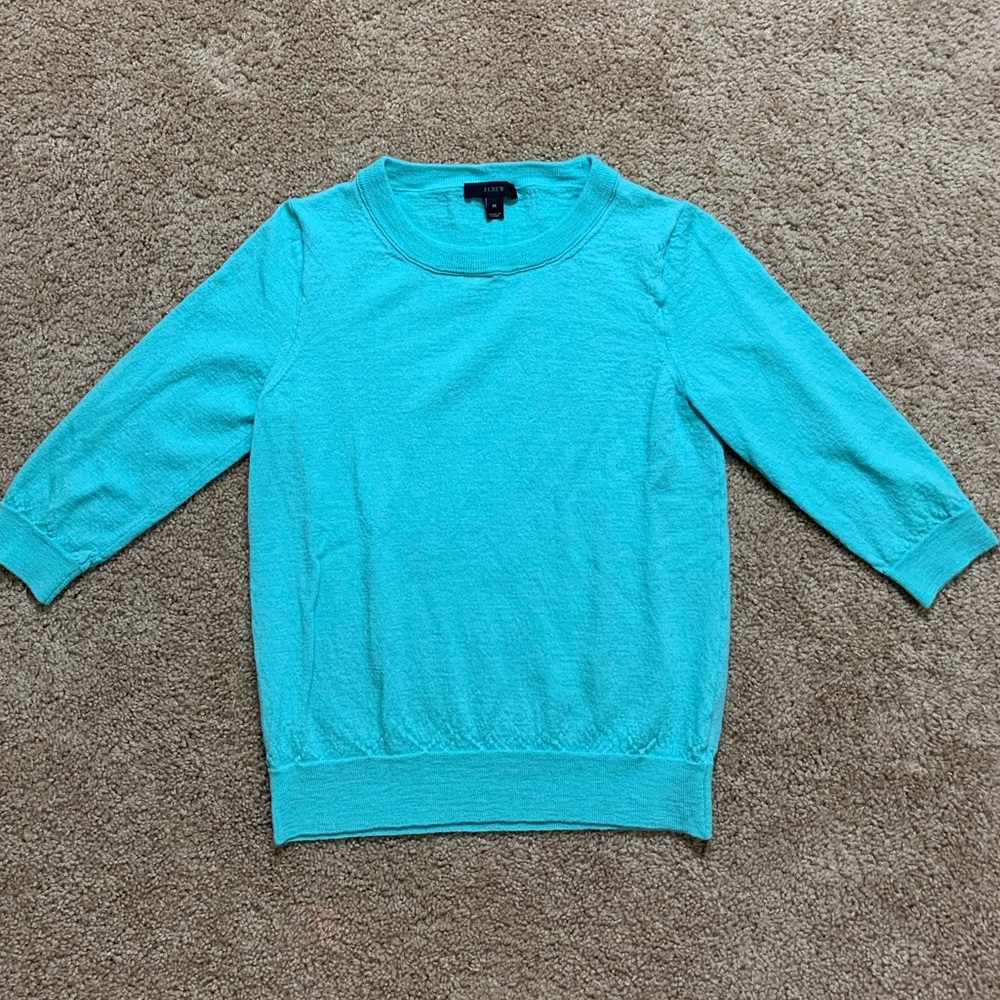 J. Crew Aqua Wool Sweater